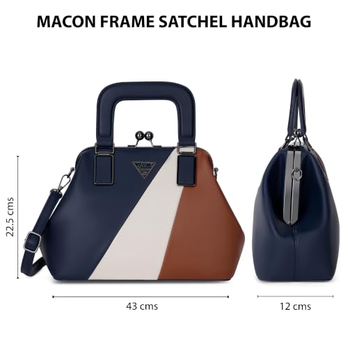 Lavie Signature Women's Macon Frame Satchel Bag | Satchel Handbag for Work | Ladies Purse | Stylish Shoulder Bag | Gift for Women