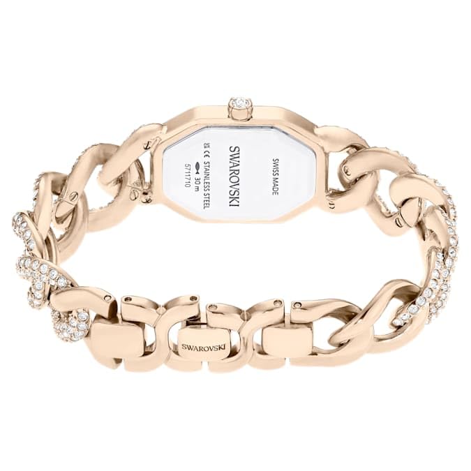 Swarovski Women's Analog Quartz Watch with Stainless Steel Strap 5711710, White/Rose Gold, Classic