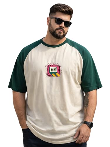 Veirdo Men’s Pure Cotton Half Sleeve Plus Size Graphic Printed T-Shirt, Stylish Comfortable & Durable Tees, Sizes: 3XL to 5XL (PS_VR_OTW_SW_BB_4XL)