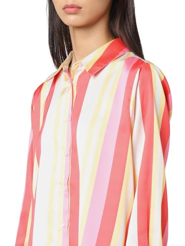 ONLY Women Striped Polyester Regular Fit Multicolor Shirt