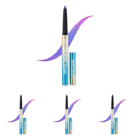 SWISS BEAUTY Holographic Shimmery Pencil Eyeliner | Waterproof, Smudge Proof, Long Lasting Eyeliner With Easy Application | Shade- Milky Way, 0.2G (Pack Of 4), Lavender