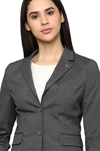 Allen Solly Women's Regular Blazer (AHBZWRGBX17514_Grey