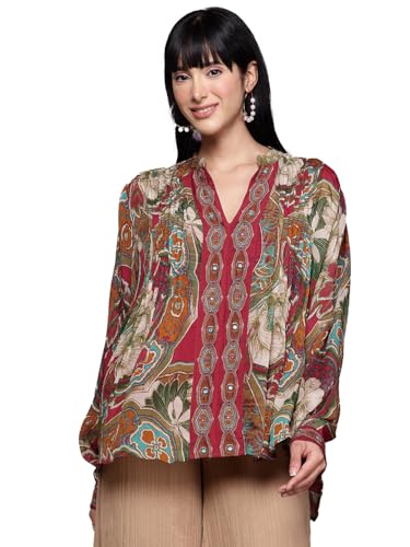 Ritu Kumar Red Floriant Print Kurti