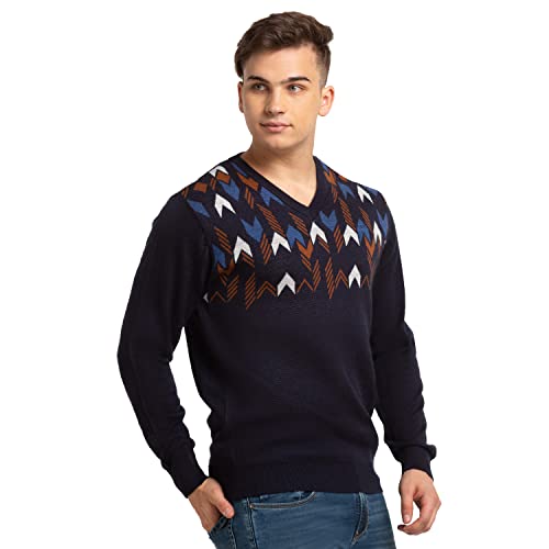 Colorplus Tailored Fit Blue Sweater for Men