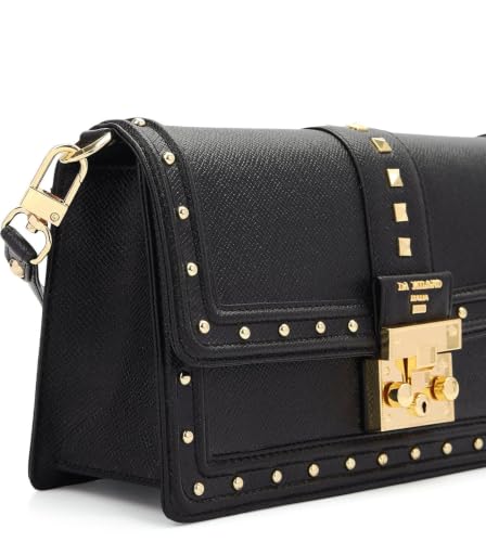 Da Milano Leather Shoulder Bag for Women - Black (LB-01193OL)