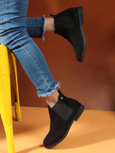 Carlton London Women Boots,Black,UK-4