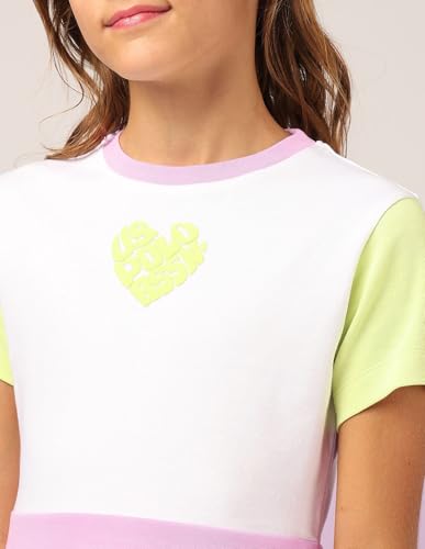 U.S. POLO ASSN. Girl's Cotton Fit and Flare Mini Dress (UGSS25DRS204 Pink