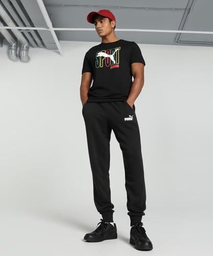 Puma Men's Graphic Print Slim Fit T-Shirt (680847_Black