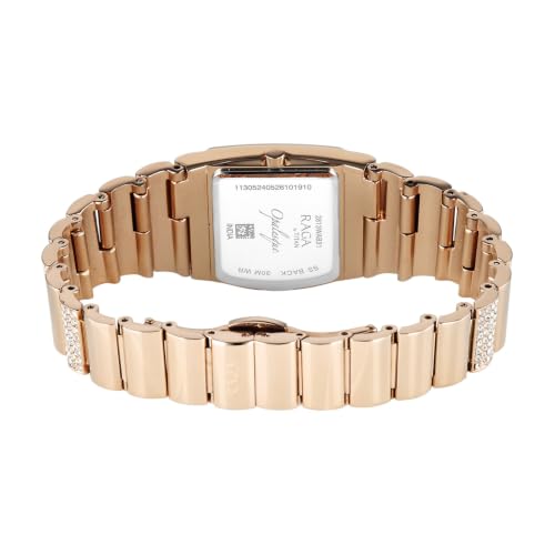 Titan Raga Opal with Quartz Analog Rose Gold-Vertical Fire Dial Rose Gold Color Strap Watch for Women - 2813WM02