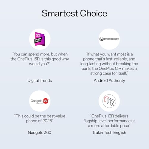 OnePlus 13R | Smarter with OnePlus AI | Lifetime Display Warranty (12GB RAM, 256GB Storage Astral Trail)