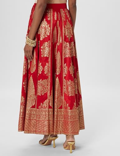 BIBA Women Printed Mix and Match(Skirt CO19862_RED_L)