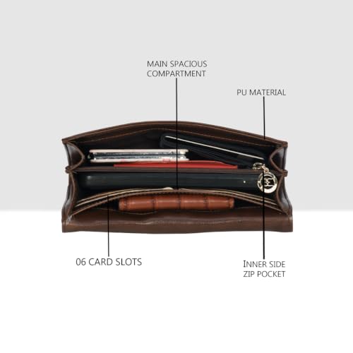 ESBEDA Brown Color Premium Flap Wallet for Women