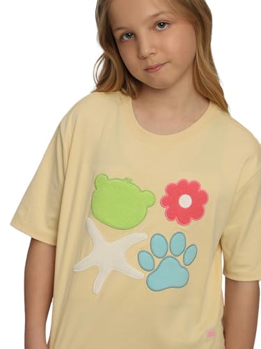 VERO MODA Girl Regular Fit Yellow Tshirt