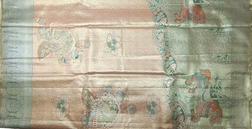 VFCollections Women's Traditional Handloom Kanchipuram Silk Pure - Royal Collections - Pattu Sarees | Rich Zari Woven Design | Bridal Saree | Unstitched Blouse 1