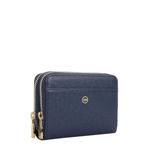 Da Milano Premium Leather Wallet for Women | Multi Compartment Travel Wallet - Twilight Blue