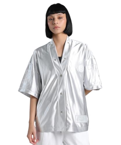 Puma Women's Oversized Fit Tees (630799_Feather Gray