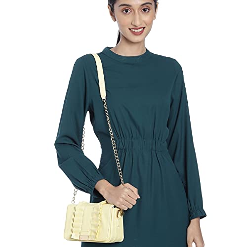 ACCESSHER stylish trendy Yellow Solid Sling Bags for girls and women