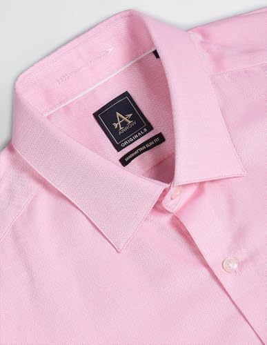 Arrow Men's Woven Design Slim Fit Shirt (ARAFSH0510_Pink