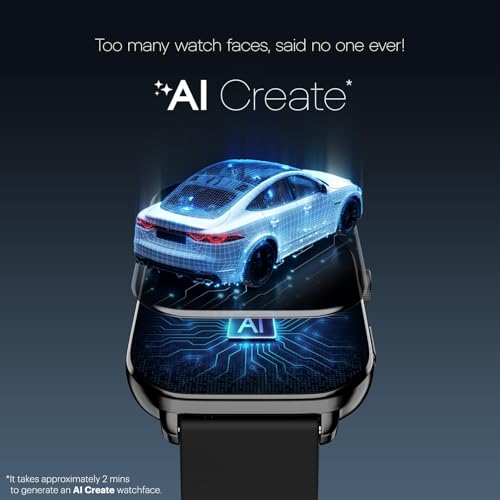 Noise Pulse 4 Max Smart Watch with AI Create (India's 1st Ever with Unlimited Watch Faces), AI Search, 1.96" AMOLED Display, Functional Crown, Premium Metallic Finish, Health Suite (Elite Silver)