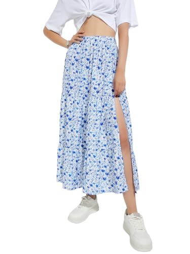 Max Nylon Western Skirt Blue