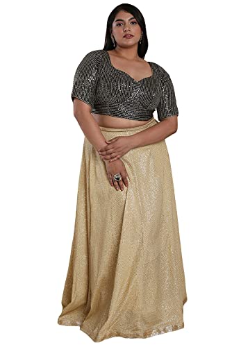 SALWAR STUDIO Women's Black Silk Readymade Saree Blouse-PLSSB00010-BLCK