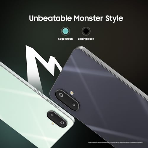Samsung Galaxy M06 5G Mobile (Blazing Black, 6GB RAM, 128GB Storage) | MediaTek Dimensity 6300 | AnTuTu 623K+ | 12 5G Bands | 25W Fast Charging | 4 Gen OS Upgrades | 50MP Camera | Without Charger