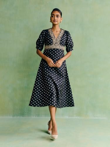 Aarke Ritu Kumar Black Aayna Festive Long Dress