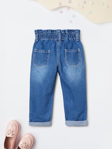 Max Girl's Regular Jeans (S725AFD01_Blue