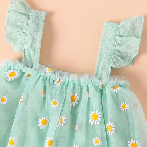 Hopscotch Baby Girls Floral Print Short Sleeves Blue Bodysuits For Ages (12-18 Months)