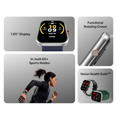 Noise New Launch ColorFit Pulse Air Smartwatch with BT Calling, 1.85" TFT Display, Lightweight 45g Design, Heart Rate & Step Tracking, Multi-Sport Modes, Find My Phone, Water Resistant (Soft Lavender)
