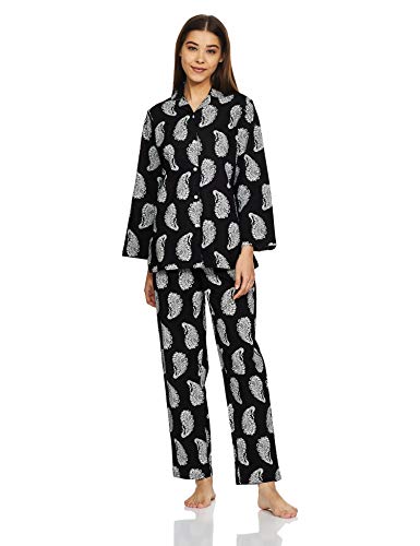 Longies Women's Rayon Printed Night Suit Pack of 2 (LGWSBPSG007_Navi_S)