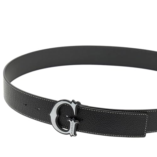 GUESS Black Men Textured Leather Belt_7628907207884