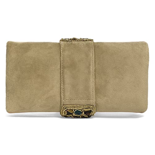 Peora Brown Clutch Purses for Women Handmade Evening Sling Handbag Stylish Bridal Fashion Clutch Bag for Girls (C118BR)