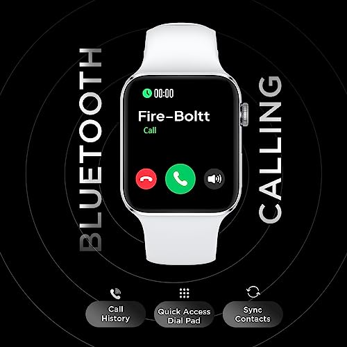 Fire-Boltt Visionary 1.78" AMOLED Bluetooth Calling Smartwatch with 368 * 448 Pixel Resolution, Rotating Crown & 60Hz Refresh Rate 100+ Sports Mode, TWS Connection, Voice Assistance (Silver)