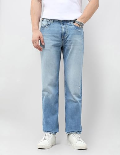 U.S. Polo Assn. Denim Co. Men's Shawn Relaxed Fit Blue Jeans (UDJEN1987_Blue_34)