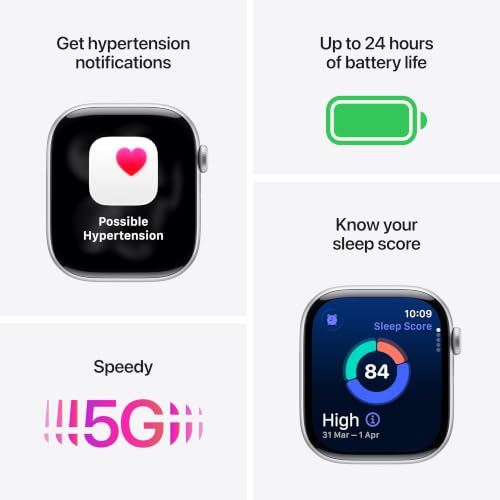 Apple Watch Series 11 GPS + Cellular 42mm Slate Titanium Case with Black Sport Band - M/L