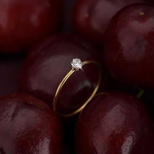 PALMONAS Mini Solitaire Ring(Size-6) | Gifts For Girlfriend | Gift For Women & Girls