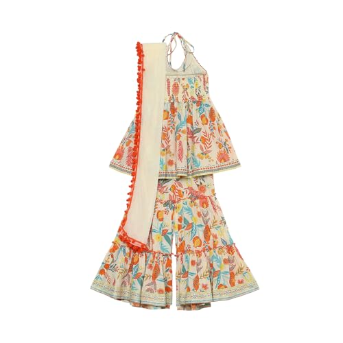 Biba Women's Multicolor Cotton Gathered Suit Set