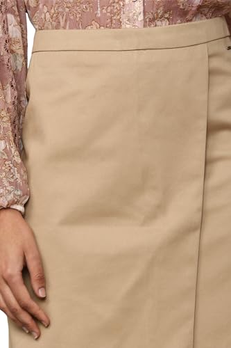 Allen Solly Polyester Blend Western Skirt Beige