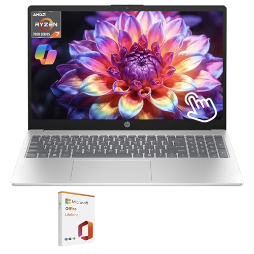 HP i5 Laptop, Intel 10-Core i5-1335U with Lifetime Microsoft Office, 16GB RAM 512GB SSD, Windows 11, Fast WiFi 6E, Numeric Keypad, Long Battery Life, Ethernet Port, Laptop for Business&Student