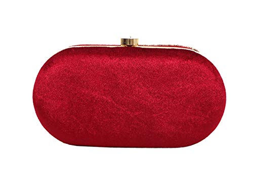 DUCHESS Women's Oval Clutch Maroon