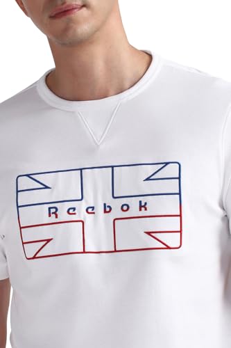 Reebok Men's Regular Fit T-Shirt (RMKCCA0819_White