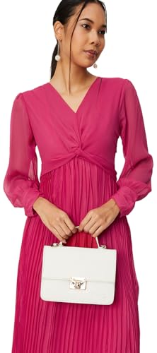 Max women's Polyester Classic below The Knee Dress (PE2905PINK_PINK