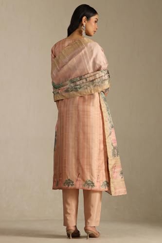 Soch Women's Art Silk Kurta Suit Set (CWA5CD22247_Peach