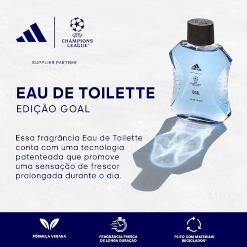 Adidas UEFA Champions League Goal Gift Set for Men (Eau de Toilette 100ml + Shower Gel 250ml)