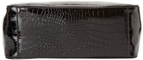Anne Klein Croco Luxe Satchel, Black, One Size