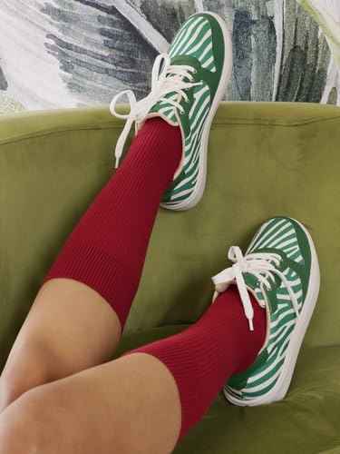 THE QUIRKY NAARI Green - Z Sneakers in Playful Pattern | Green | 5 UK