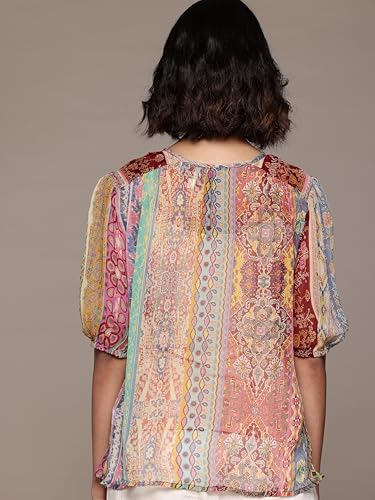 Label RITU KUMAR Multi Ethnic Stripes Top