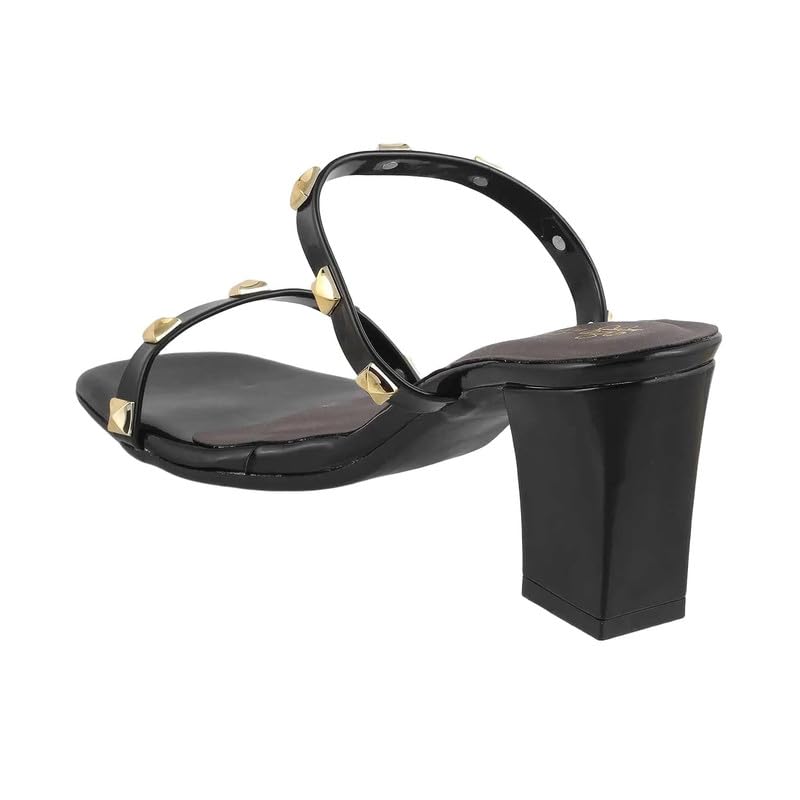 tresmode MAG Black Women's Dress Block Heel Sandals in Size 5 UK / 38 EU