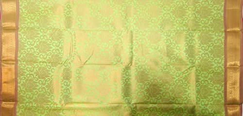 SREE KUMARAN Women's Kanchipuram Kubera Brocade Silk Pure Pattu Sarees With Blouse